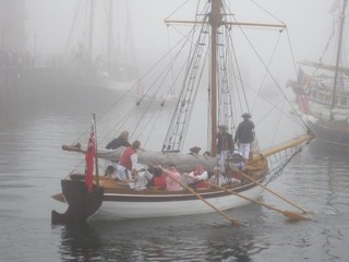 Badger - rowing in the fog